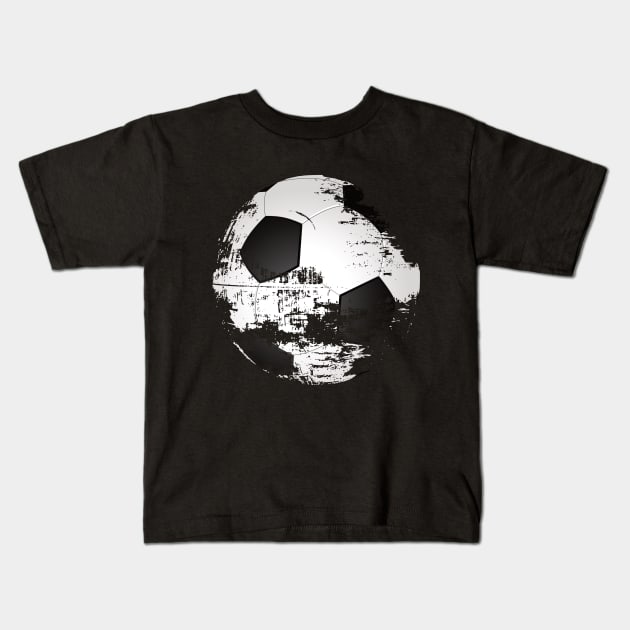 soccer ball under construction Kids T-Shirt by Ricogfx